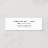 Modern Elegant Dark Faux Gold Scissors Comb Mini Visitekaartje (Achterkant)