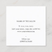 Modern Elegant Dark Faux Gold Scissors Comb Vierkante Visitekaartje (Achterkant)