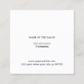 Modern Elegant Dark Faux Gold Scissors Comb Vierkante Visitekaartje (Achterkant)