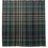 Modern Elegant Dark Green Plaid  Douchegordijn (Voorkant)