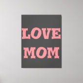Modern elegant_deep_gray_pink_love mamma_design canvas afdruk (Voorkant)