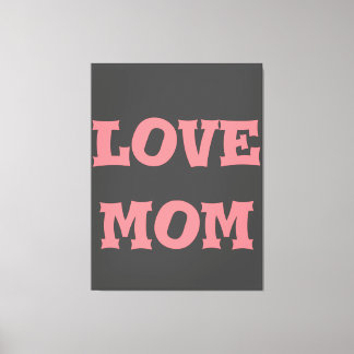 Modern elegant_deep_gray_pink_love mamma_design canvas afdruk