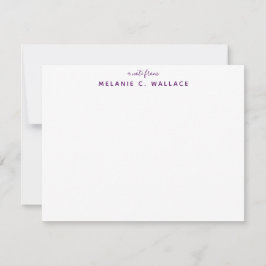 Modern Elegant Deep Paarse Specialized Stationery Notitiekaartje