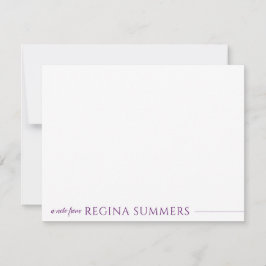 Modern Elegant Deep Paarse Specialized Stationery Notitiekaartje
