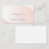 Modern elegant design Blush Pink Plain Trendy Visitekaartje (Voorkant / Achterkant)