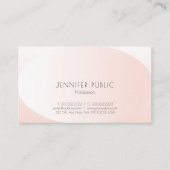 Modern elegant design Blush Pink Plain Trendy Visitekaartje (Voorkant)