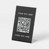 Modern Elegant Design Business Logo Tekst QR Code Reclamebord Met Voetstuk (Voorkant)