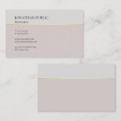 Modern elegant design Clean Plain Trendy Luxury Visitekaartje (Voorkant / Achterkant)