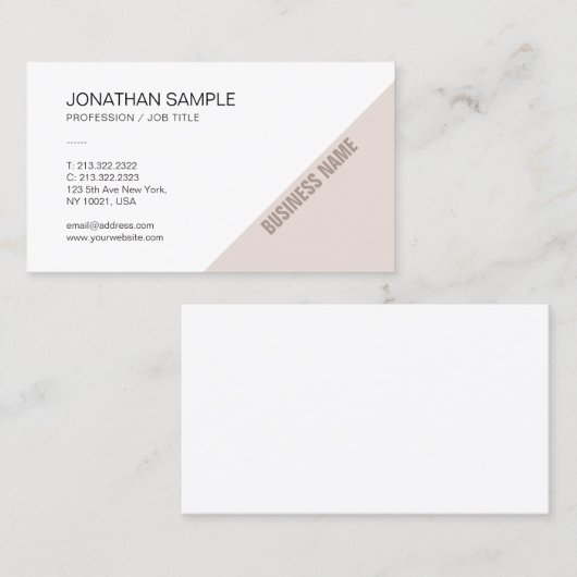 Modern Elegant Design Eenvoudig Eenvoudig Bedrijf  Visitekaartje (Voorkant / Achterkant)