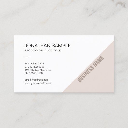 Modern Elegant Design Eenvoudig Eenvoudig Bedrijf  Visitekaartje (Voorkant)