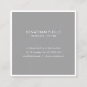 Modern elegant design grijs witte vlek vierkante visitekaartje (Voorkant)