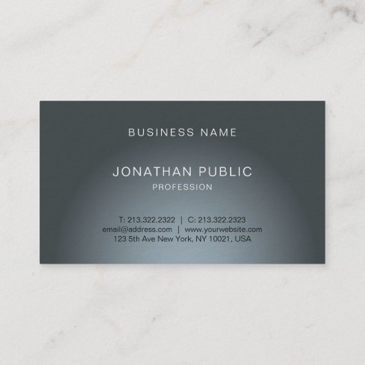 Modern elegant design in Professional Luxe Visitekaartje (Achterkant)