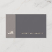 Modern elegant design met bruine bruine luxe luxe visitekaartje (Voorkant)