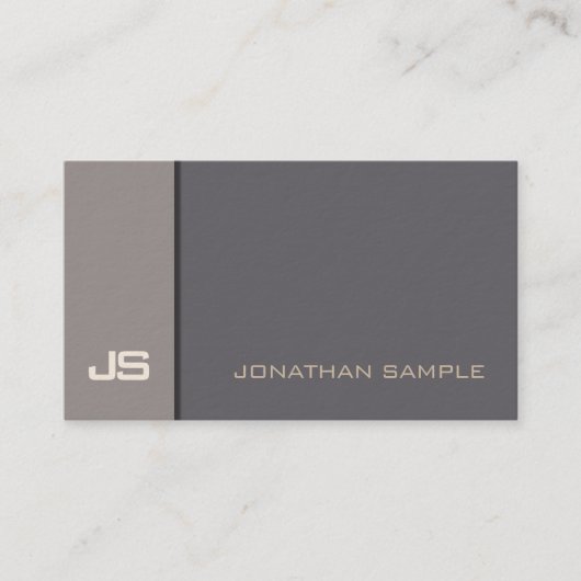 Modern elegant design met bruine bruine luxe luxe visitekaartje (Voorkant)