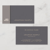 Modern elegant design met bruine bruine luxe luxe visitekaartje (Voorkant / Achterkant)