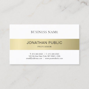 Modern elegant design, minimalistisch goud visitekaartje