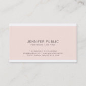 Modern Elegant Design Trendy Roze Effen Monogram Visitekaartje (Achterkant)