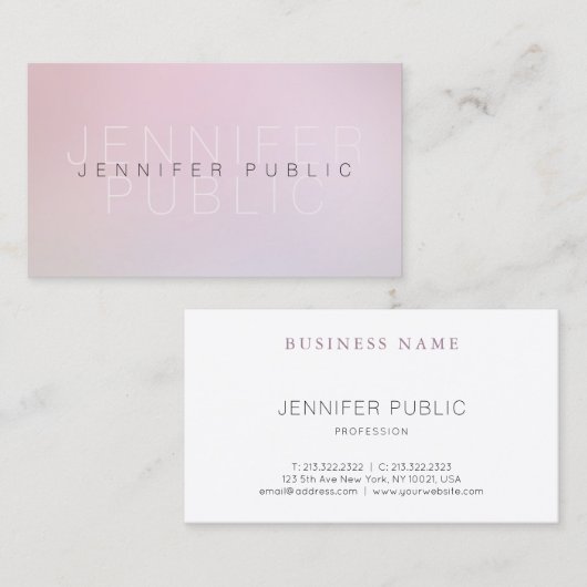 Modern elegant design voor kleuren in professionel visitekaartje (Voorkant / Achterkant)