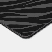 Modern elegant design zwart grijs Zebra Bureaumat (Hoek)