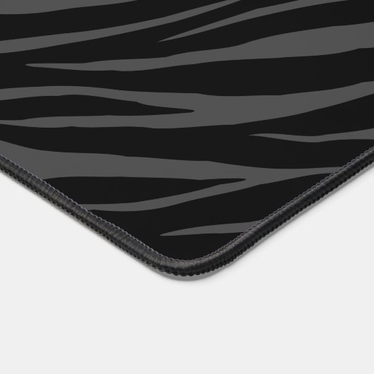 Modern elegant design zwart grijs Zebra Bureaumat (Hoek)