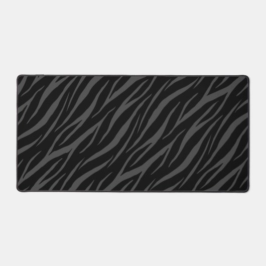 Modern elegant design zwart grijs Zebra Bureaumat (Voorkant)