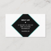 Modern Elegant Diamond Professional - Blauwgroen Visitekaartje (Achterkant)