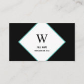 Modern Elegant Diamond Professional - Blauwgroen Visitekaartje (Voorkant)