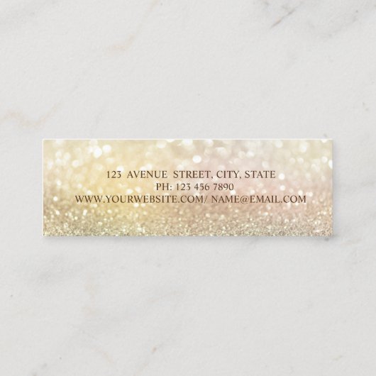 Modern Elegant, Diamonds High Heels Bokeh Mini Visitekaartje (Achterkant)