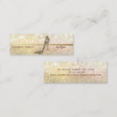 Modern Elegant, Diamonds High Heels Bokeh Mini Visitekaartje (Voorkant / Achterkant)