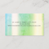 Modern Elegant Diamonds Lotus Green Visitekaartje (Achterkant)