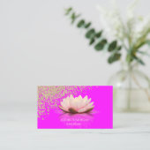 Modern Elegant Diamonds Lotus Pink Fluorescent Visitekaartje (Staand voorkant)