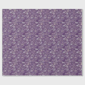 Modern Elegant Donker Paarse Terrazzo Effect Tegel Cadeaupapier (Vlak)