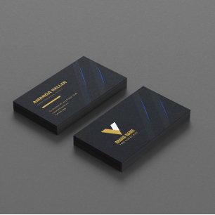 Modern Elegant Donker Visitekaartje