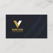 Modern Elegant Donker Visitekaartje (Achterkant)
