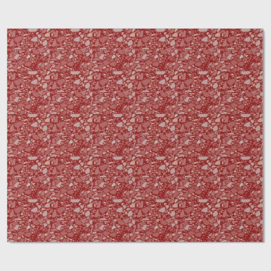 Modern Elegant Donkerrood Terrazzo Effect Tegel Cadeaupapier (Vlak)