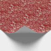 Modern Elegant Donkerrood Terrazzo Effect Tegel Cadeaupapier (Hoek)