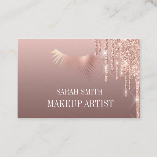 Modern Elegant druipt gouden rozen Visitekaartje (Voorkant)