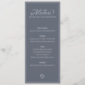 Modern elegant dunraam tafelmenu menu (Voorkant)
