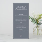 Modern elegant dunraam tafelmenu menu (Staand voorkant)