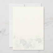 Modern Elegant Dusty Blue Floral Wedding Kaart (Achterkant)