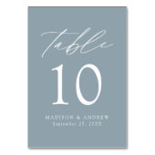 Modern Elegant Dusty Blue Wedding Kaart (Voorkant)