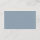 Modern Elegant Dusty Blue White RSVP-kaart Informatiekaartje (Achterkant)