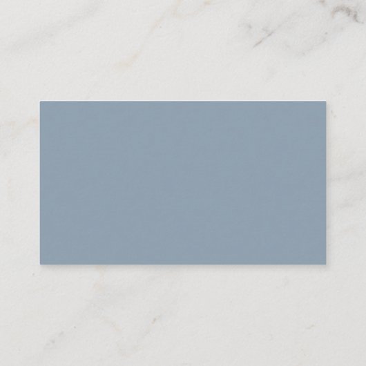 Modern Elegant Dusty Blue White RSVP-kaart Informatiekaartje (Achterkant)