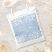 Modern Elegant Dusty Blue Wildflower Vrijgezellenf Bedankzakje (Geknipt)