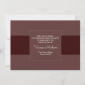 Modern | Elegant Dusty Roos 2 Foto Afstuderen Aankondiging (Achterkant)