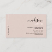Modern Elegant Dusty Roos Pink Trendy Cursive Visitekaartje (Achterkant)