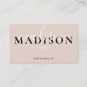 Modern Elegant Dusty Roos Pink Trendy Cursive Visitekaartje (Voorkant)