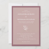 Modern Elegant Dusty Roos Wedding Kaart (Voorkant)