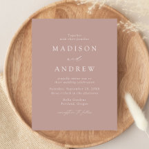 Modern Elegant Dusty Roos Wedding