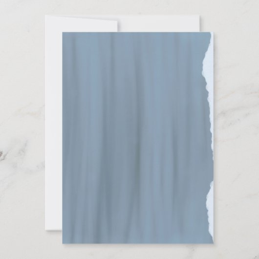 Modern Elegant Dusty Slate Blue Wedding Kaart (Achterkant)